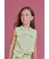 Camisa Popelina Xadrez Verde Boboli