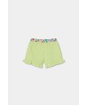 Bermudas Popelina Xadrez Verde Boboli