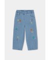 Calças Denim Flores Boboli