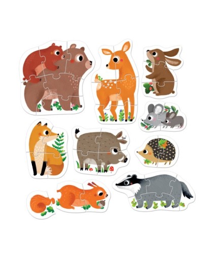 Banana Panda Progressive Puzzles Forest Animals- Step 3 - 2+
