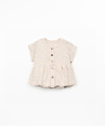 Túnica com mistura de algodão e algodão reciclado