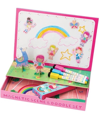 Floss & Rock- Maleta Magnético com Cenário e Desenho- Rainbow Fairy
