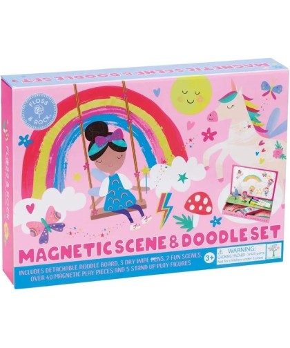 Floss & Rock- Maleta Magnético com Cenário e Desenho- Rainbow Fairy