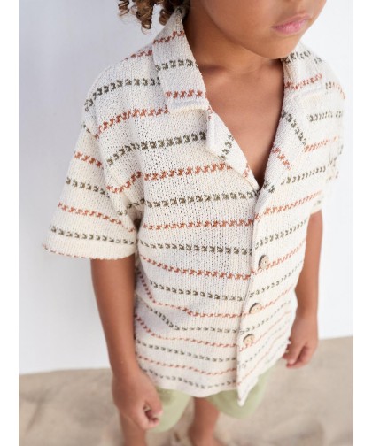 Camisa em mistura de algodão e fibras recicladas