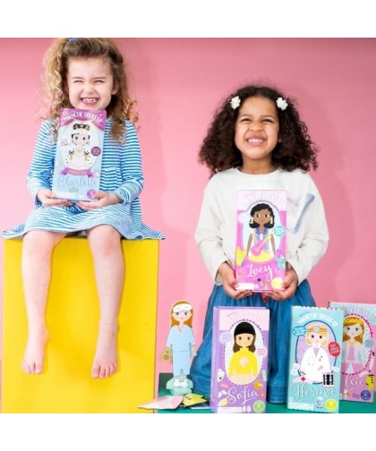 Floss & Rock - Boneca de Vestir Mgnetica em Madeira- Sofia