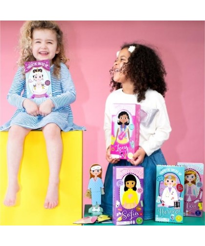 Floss & Rock - Boneca de Vestir Mgnetica em Madeira- Sofia
