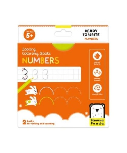 Banana Panda- Livros de Colorir Longos Números 5+