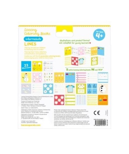 Banana Panda- Livros de Colorir Longos Linhas Intermédias 4+