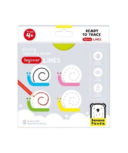 Banana Panda- Livros de Colorir Longos Linhas 4+
