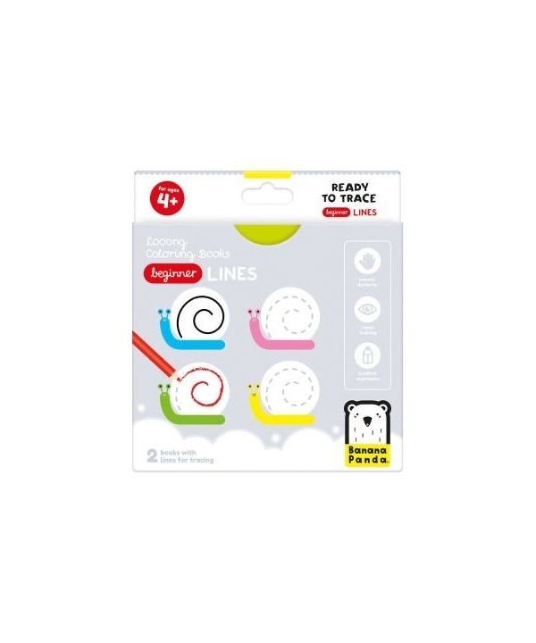Banana Panda- Livros de Colorir Longos Linhas 4+