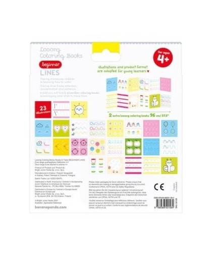 Banana Panda- Livros de Colorir Longos Linhas 4+