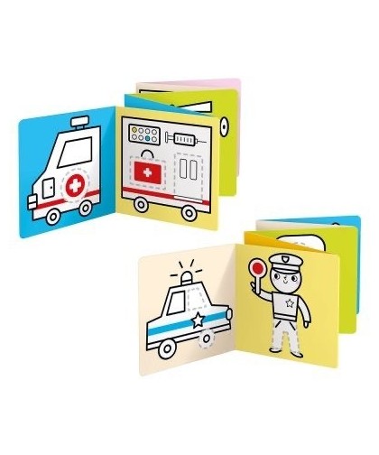 Banana Panda- Livros de Colorir Longos Veículos de Trabalho 3+