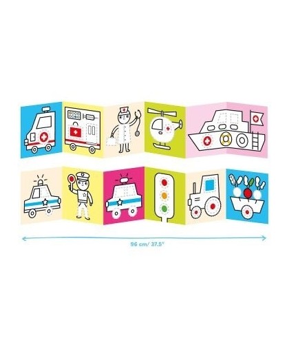 Banana Panda- Livros de Colorir Longos Veículos de Trabalho 3+