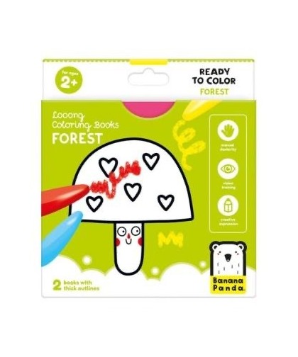Banana Panda- Livros de Colorir Longos Floresta 2+