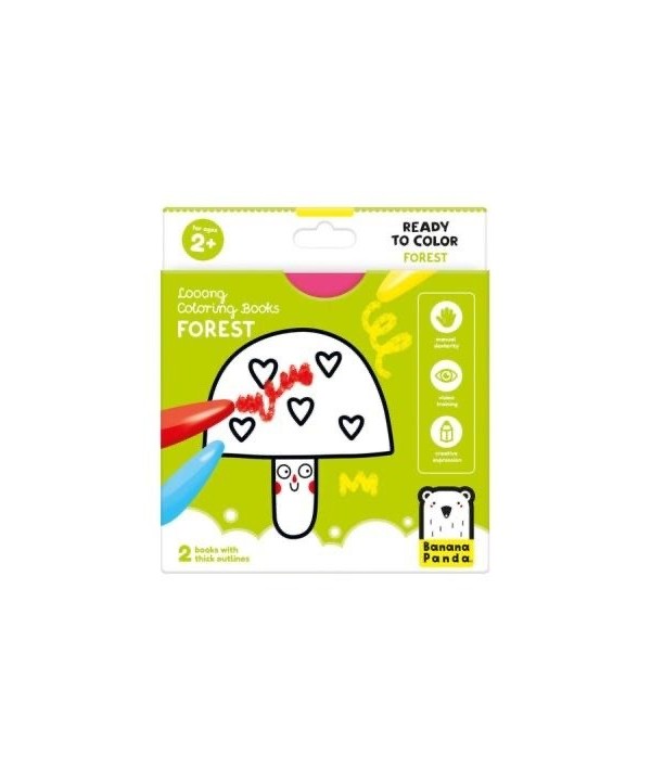 Banana Panda- Livros de Colorir Longos Floresta 2+