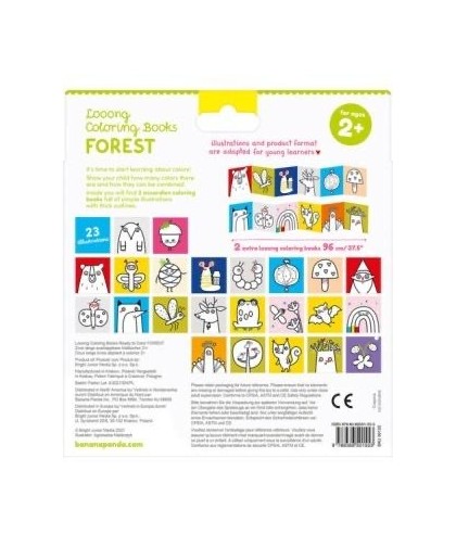 Banana Panda- Livros de Colorir Longos Floresta 2+
