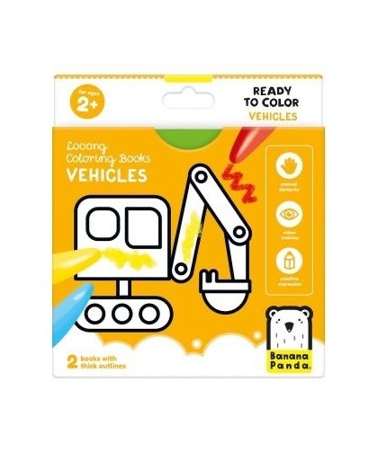 Banana Panda- Livros de Colorir Longos Veículos 2+