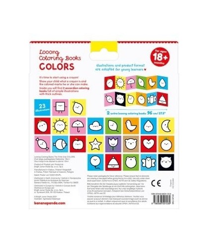 Banana Panda- Livros de Colorir Longos Cores +18 meses