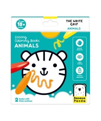 Banana Panda- Livros de Colorir Longos Animais +18 meses