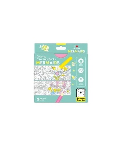 Banana Panda- Livros de Colorir Longos Sereias