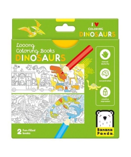Banana Panda- Livros de Colorir Longos Dinossauros
