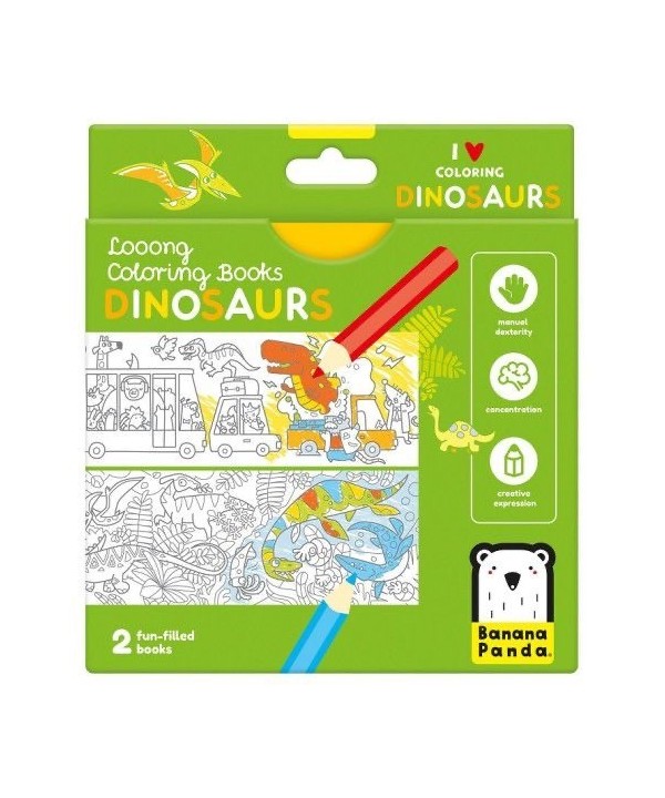 Banana Panda- Livros de Colorir Longos Dinossauros