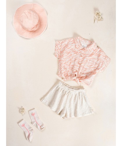 Vestido mistura de algodão e algodão reciclado