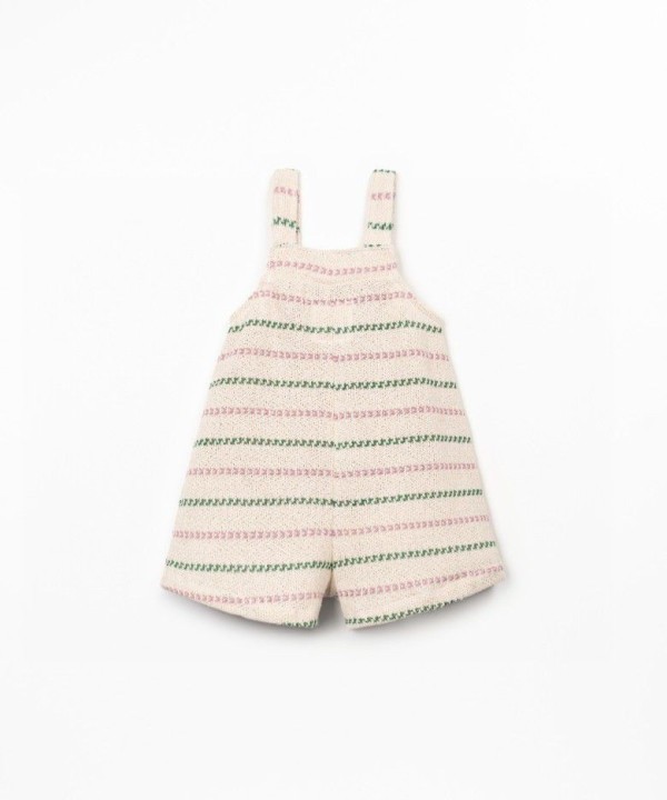 Macacão de malha às riscas