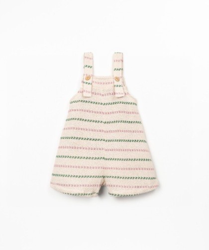 Macacão de malha às riscas