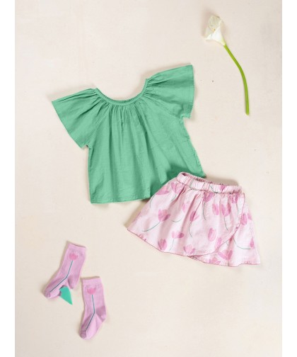 Saia calção com estampado