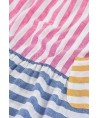 Boboli- Vestido Linho Riscas Multicolor