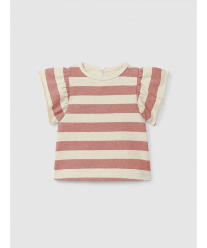 T-shirt de Riscas com Folho