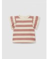 T-shirt de Riscas com Folho