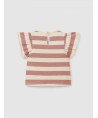 T-shirt de Riscas com Folho