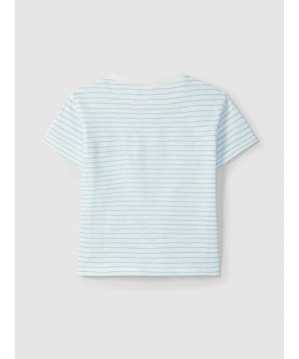 Laranjinha- T-shirt Riscas com Bordado
