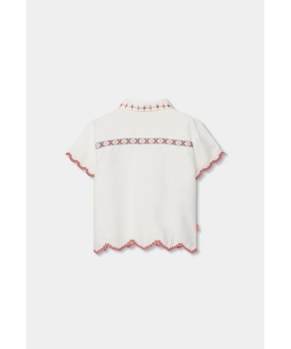 Boboli Camisa menina branca algodão