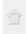 Boboli Camisa menina branca algodão