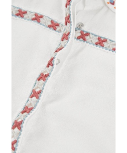 Boboli Camisa menina branca algodão
