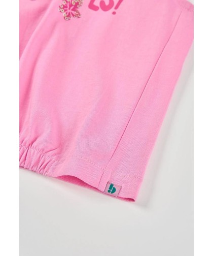 Boboli T-shirt de algodão rosa