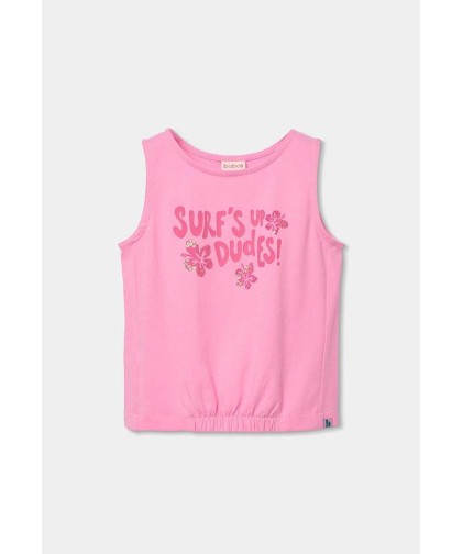 Boboli T-shirt de algodão rosa