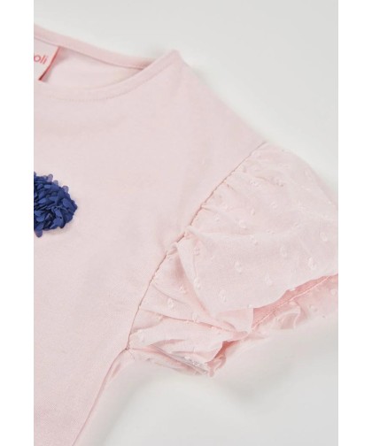 Boboli T-shirt algodão rosa