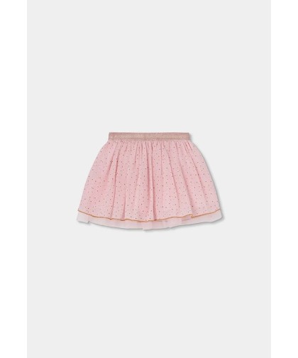 Boboli saia de chiffon estampada rosa