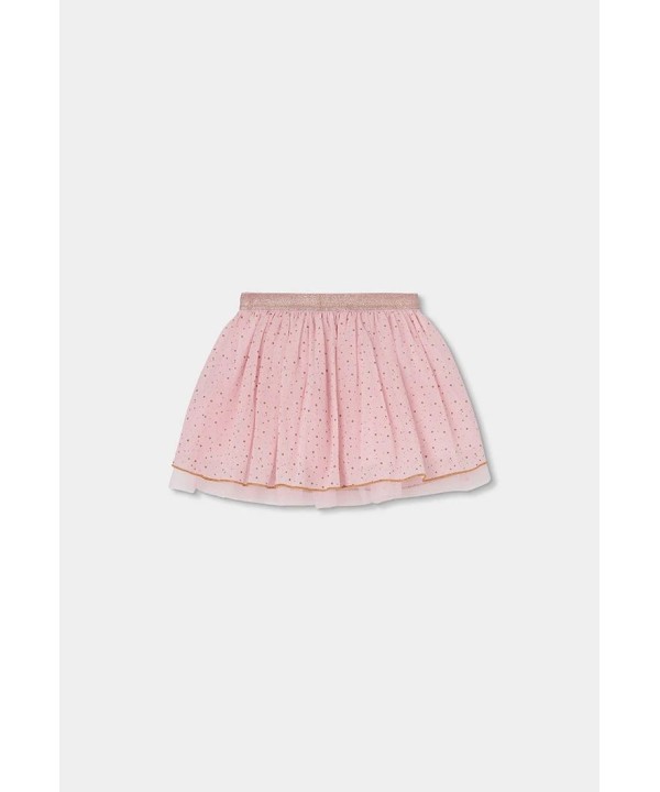 Boboli saia de chiffon estampada rosa