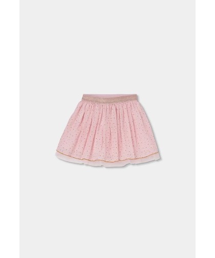 Boboli saia de chiffon estampada rosa