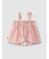 Laranjinha Top em tecido de riscas jacquard