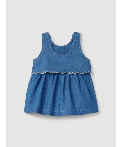 Laranjinha Vestido em ganga fina