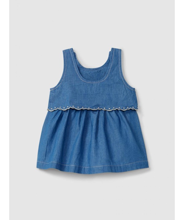 Laranjinha Vestido em ganga fina