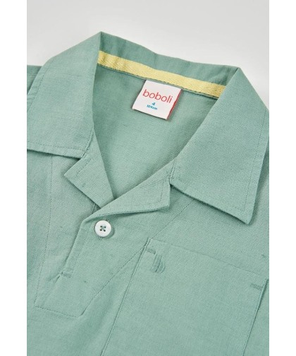 Boboli polo linho verde