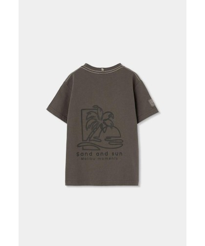 Boboli T-shirt algodão castanha