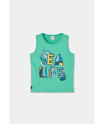 Boboli T-shirt sem mangas Sea Life